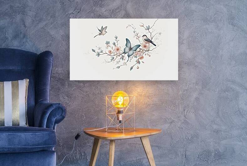 A serene and artistic illustration inspired by nature  by Erin Adel