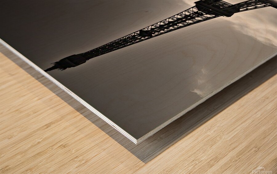 Eiffel Tower in the Mist – Classic Parisian Elegance Wood print