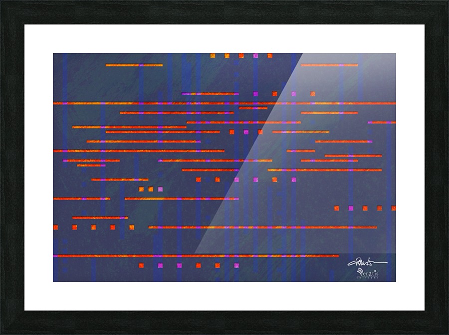 Data Streams in Red & Blue 3x2 Picture Frame print