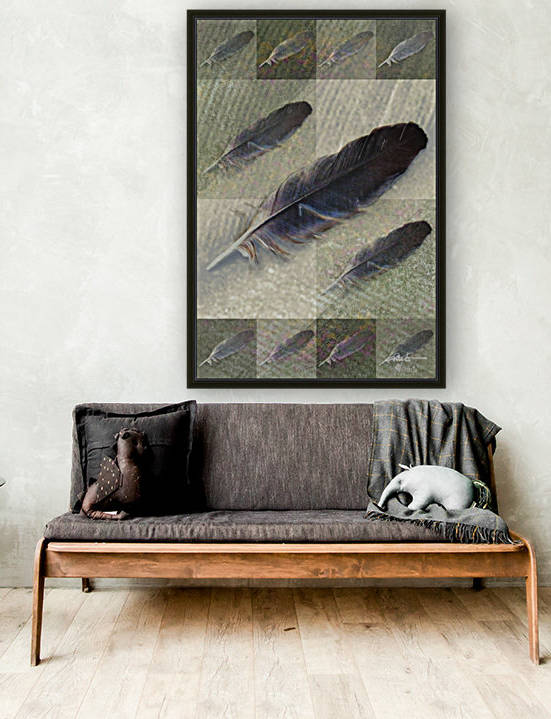 Feathers on Sage 2x3 by Veratis Editions