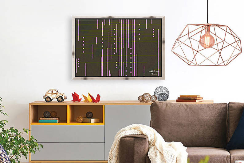 Data Drops in Fuschia & Umber 3x2 by Veratis Editions
