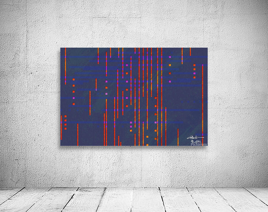 Data Drops in Red & Blue 3x2 Wall Preview