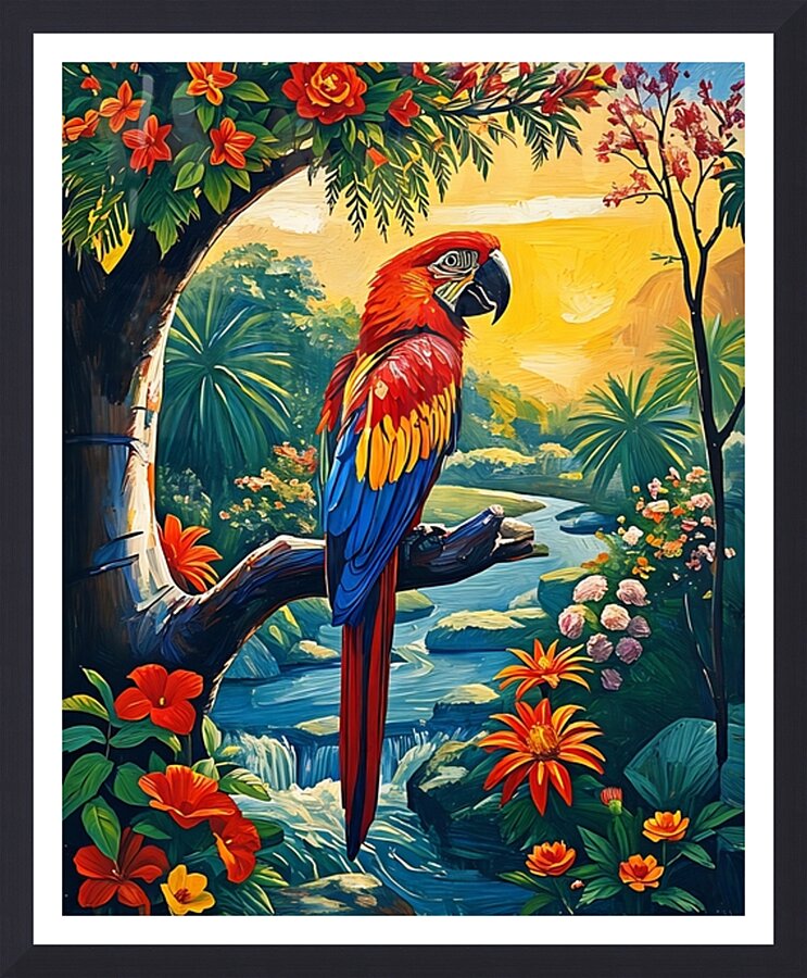 Ara Macao Scarlet Macaw Bird 45251 Picture Frame print