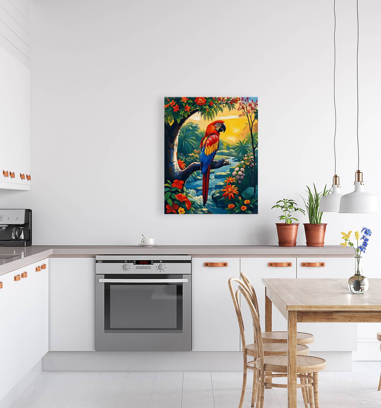 Ara Macao Scarlet Macaw Bird 45251 Reproduction