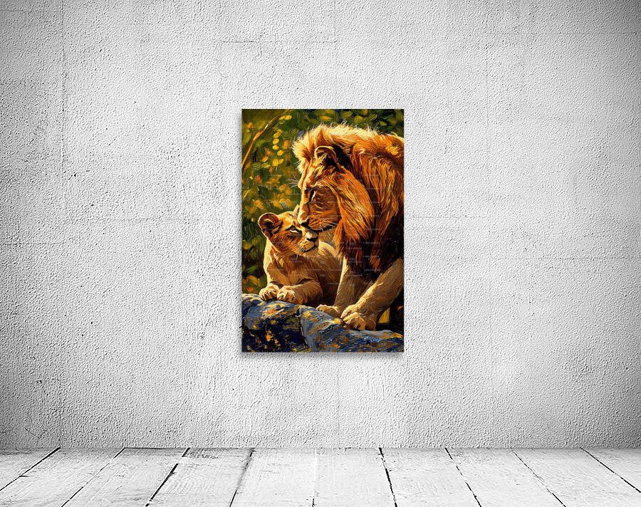 A Father s Kiss Lion Gicl e Print 231068 Wall Preview