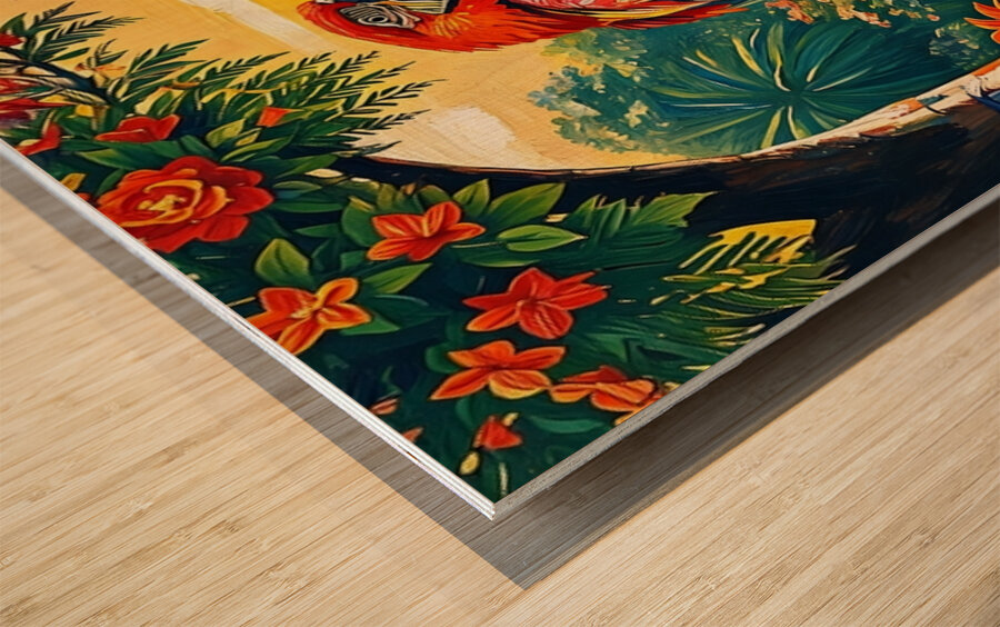 Ara Macao Scarlet Macaw Bird 45251 Wood print