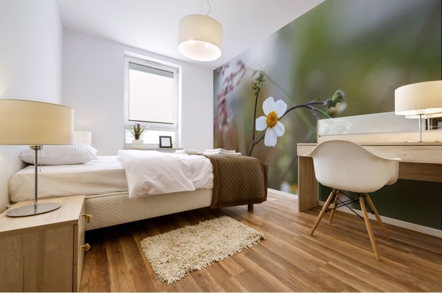 White Flower Mural print