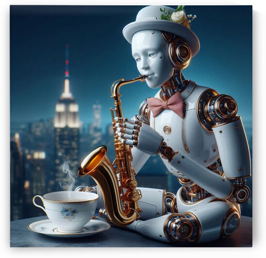 Porcelain humanoid musician 3.0 by Vygantas Navickas
