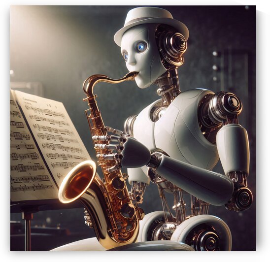 Porcelain humanoid musician 2.4 by Vygantas Navickas