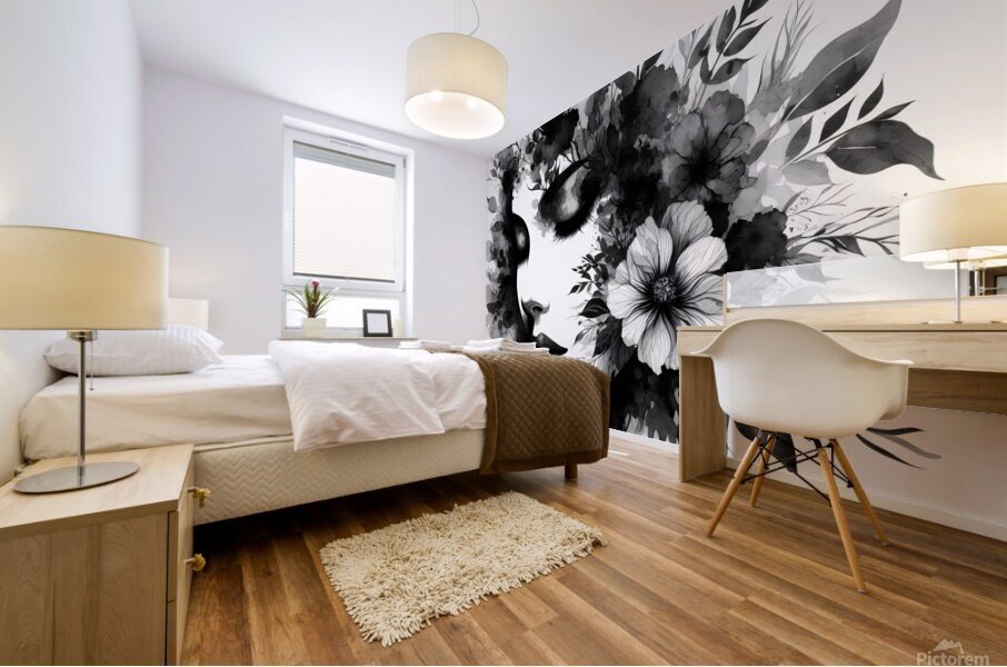 Faces Mural print