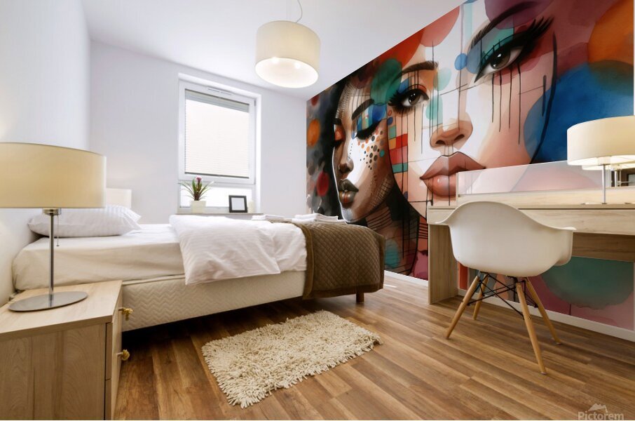 faces Mural print