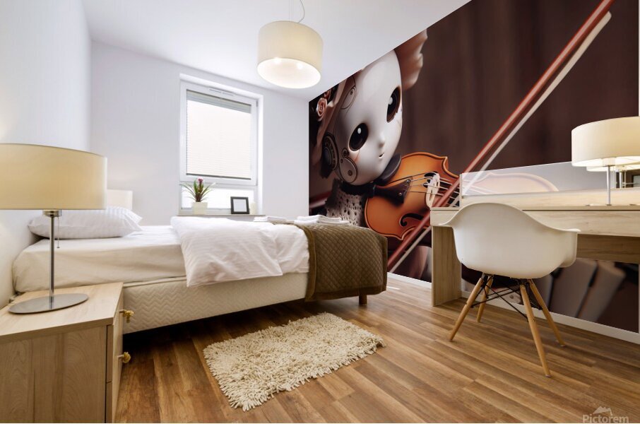 Porcelain humanoid musician 2.9 Mural print