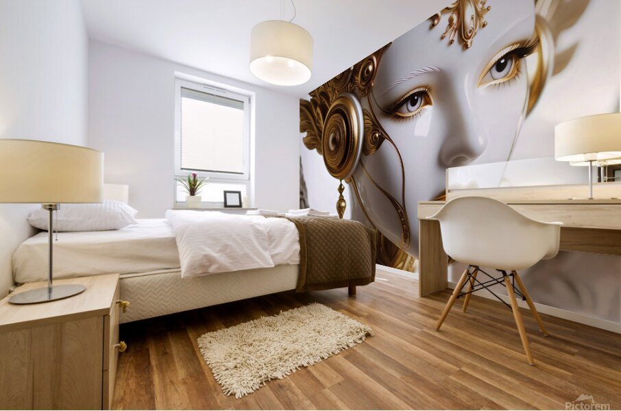 Porcelain humanoid angel 1.8 Mural print