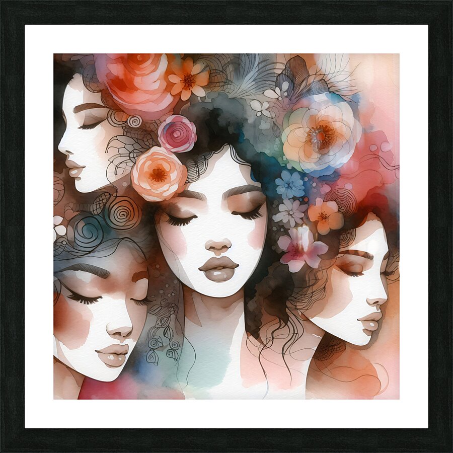 Faces Picture Frame print