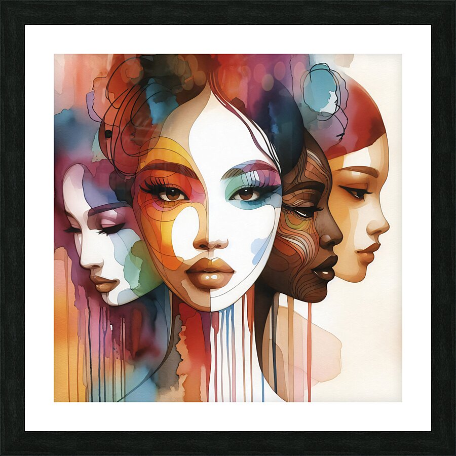 Faces Picture Frame print