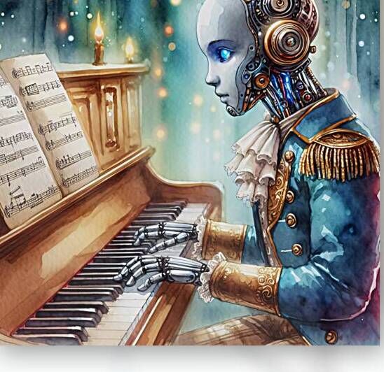 Porcelain humanoid musician 3.2 by Vygantas Navickas