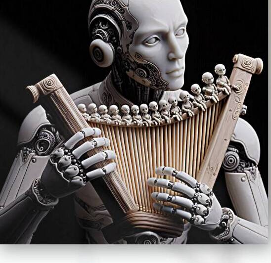 Porcelain humanoid musician 2.2 by Vygantas Navickas