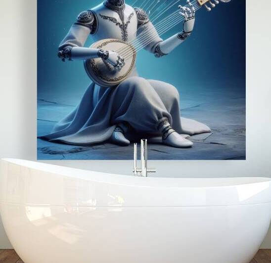 Porcelain humanoid musician 1.5 by Vygantas Navickas