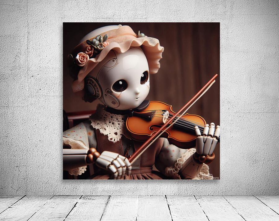 Porcelain humanoid musician 2.9 Wall Preview