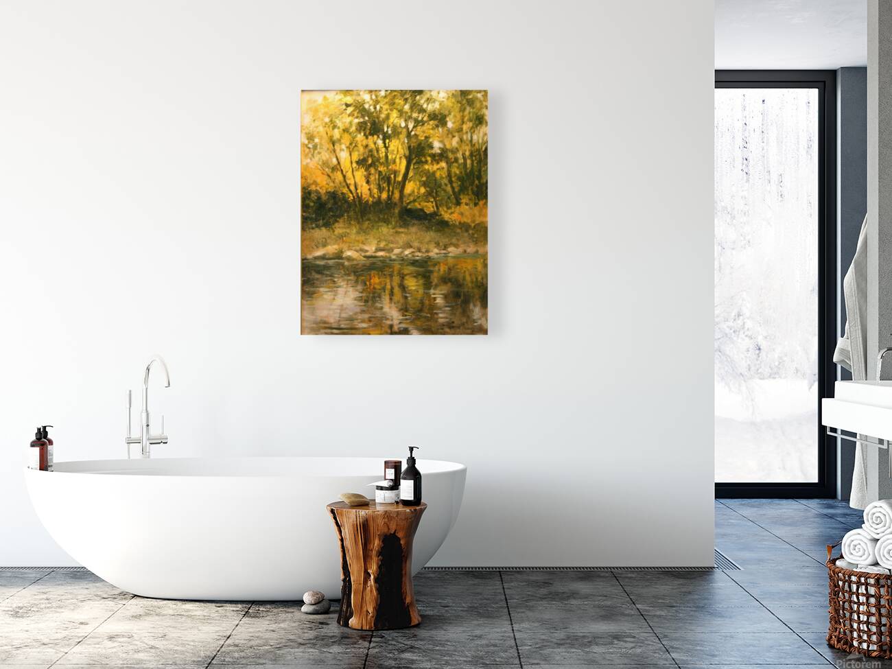T. Lewis   Fall Reflections Reproduction