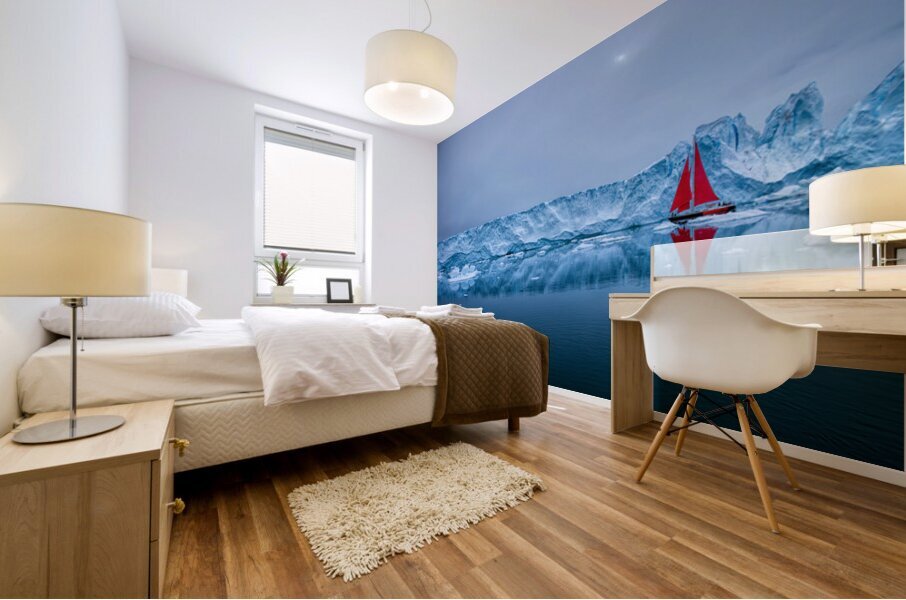 SAILING AMONG THE ICEBERGS Mural print