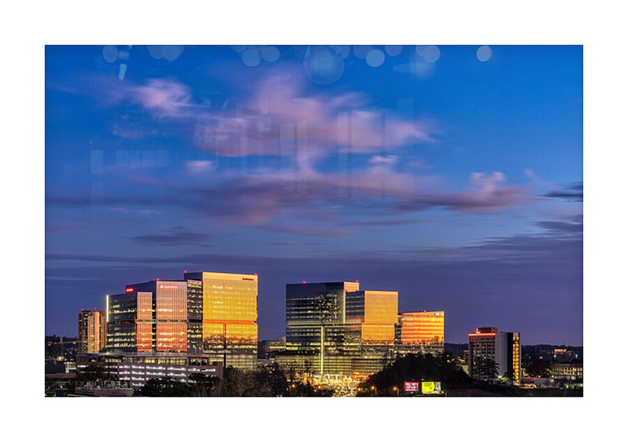 SANDY SPRINGS SKYLINE Picture Frame print