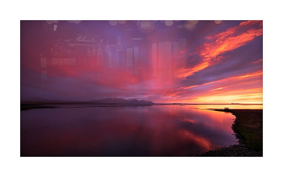 SUNSET AT HOFSSTADIR Picture Frame print