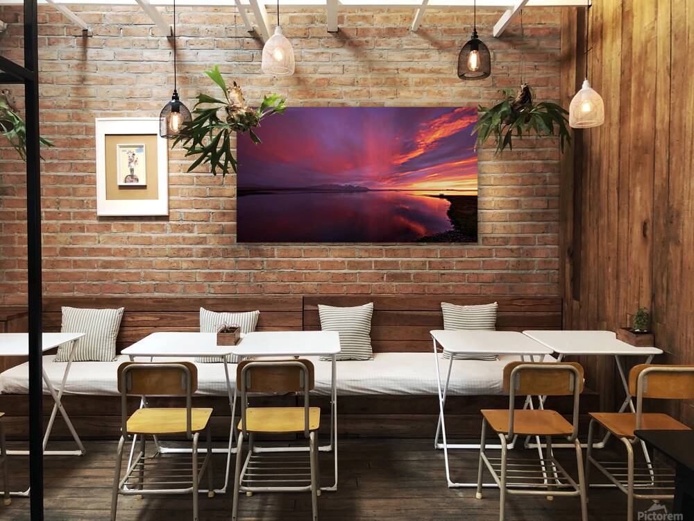 SUNSET AT HOFSSTADIR Reproduction