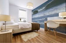 Breaking waves on the Outer Banks Mural print