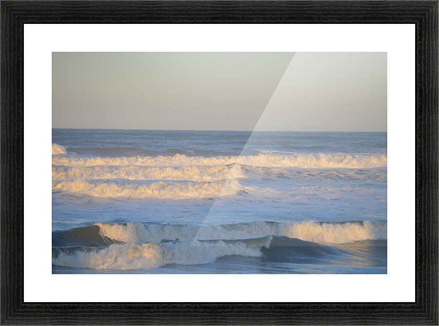 Late afternoon waves Picture Frame print