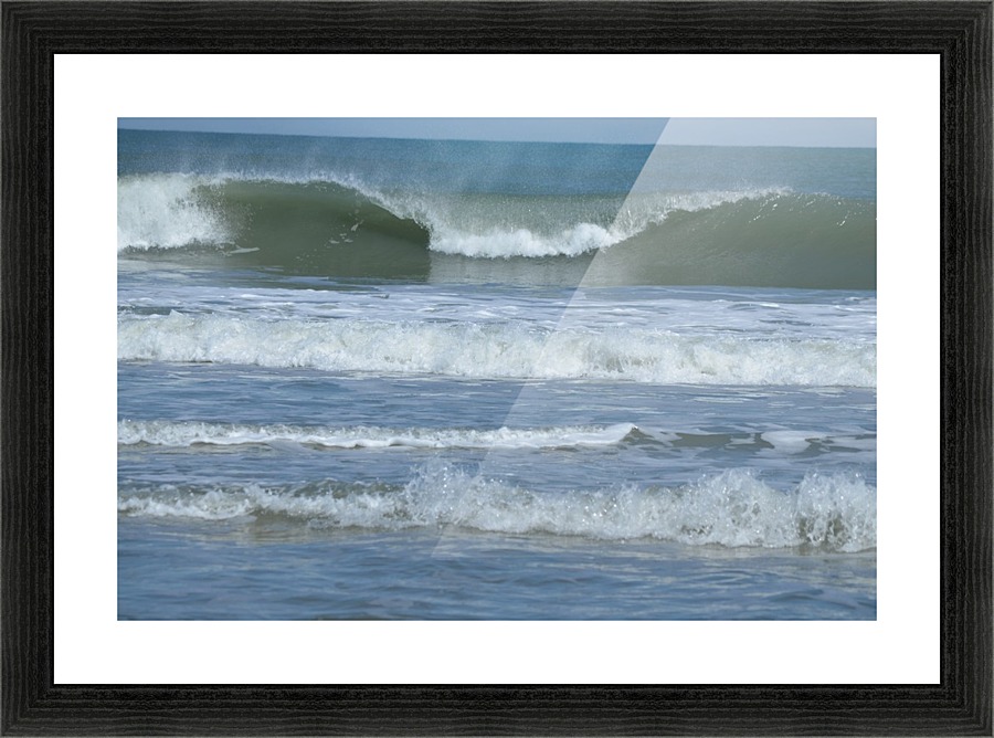 Breaking waves on the Outer Banks Picture Frame print