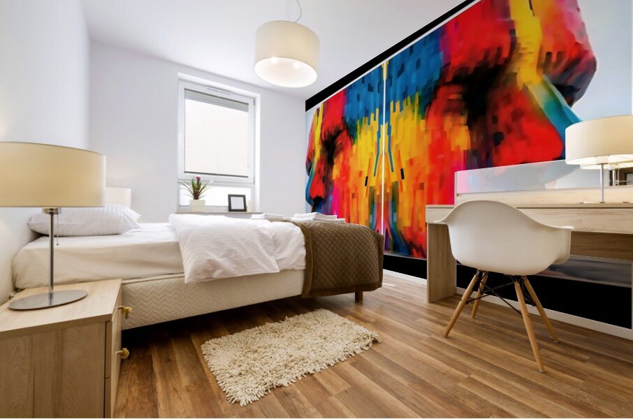 TITLE: COLORED MAN Mural print