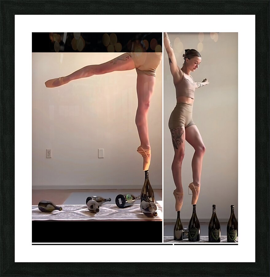TITLE : BOTTLE & BALLET Picture Frame print