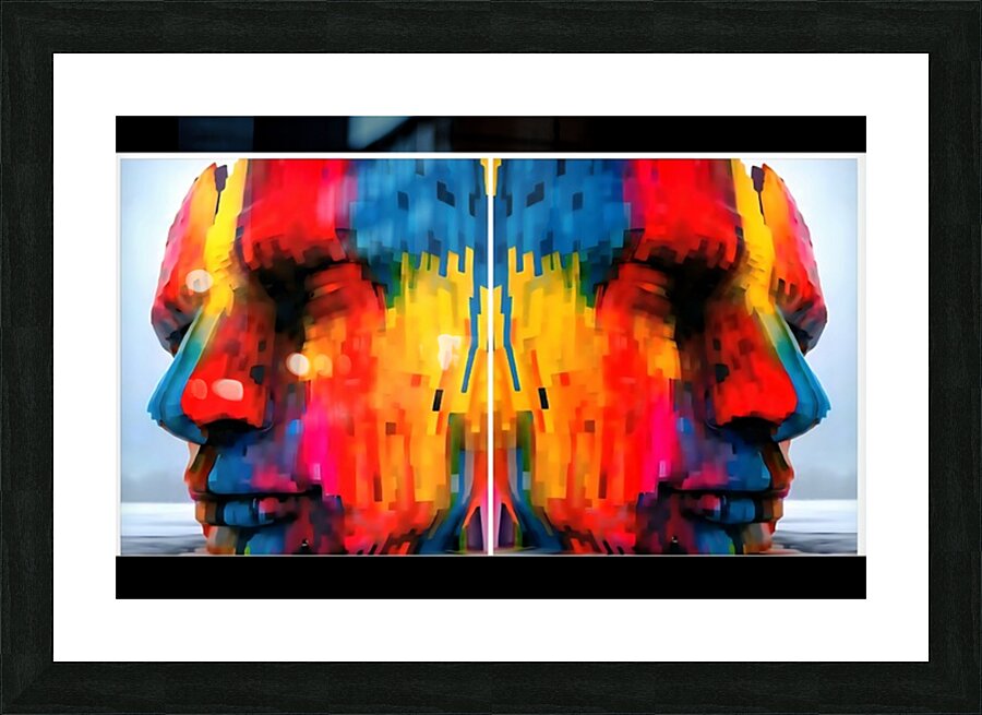 TITLE: COLORED MAN Picture Frame print