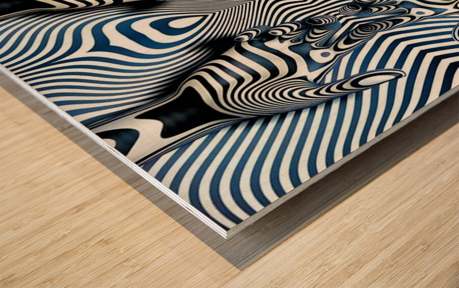 TITLE: OPTICAL HANDS  Wood print