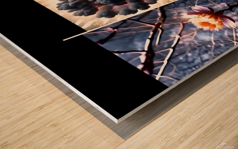 TITLE : STORM & BLOOM Wood print