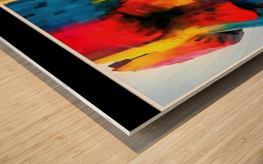 TITLE: COLORED MAN Wood print