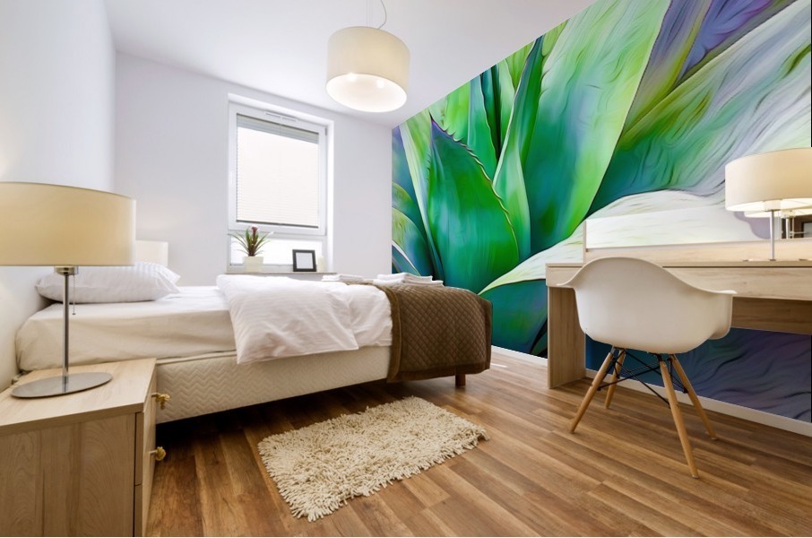 Succulent Dewdrop Mural print