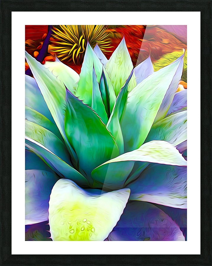 Succulent Dewdrop Picture Frame print