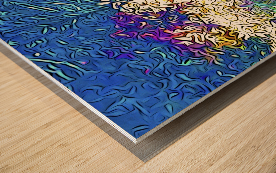 Grasses On Fire Wood print