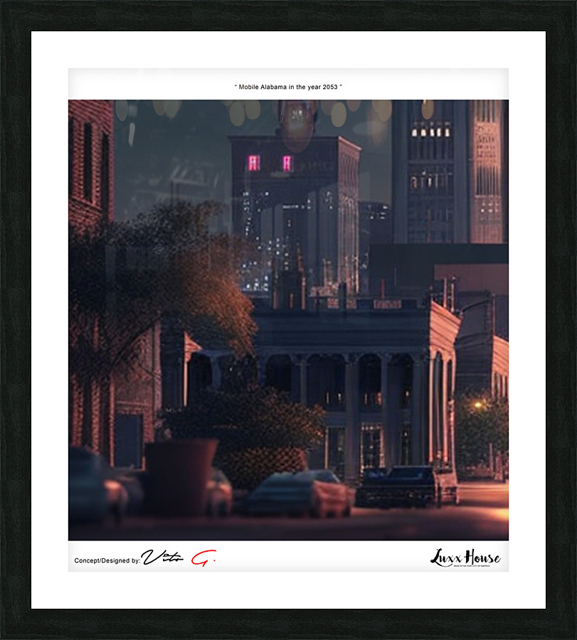 Mobile Alabama in the Year 2053 A14 Picture Frame print