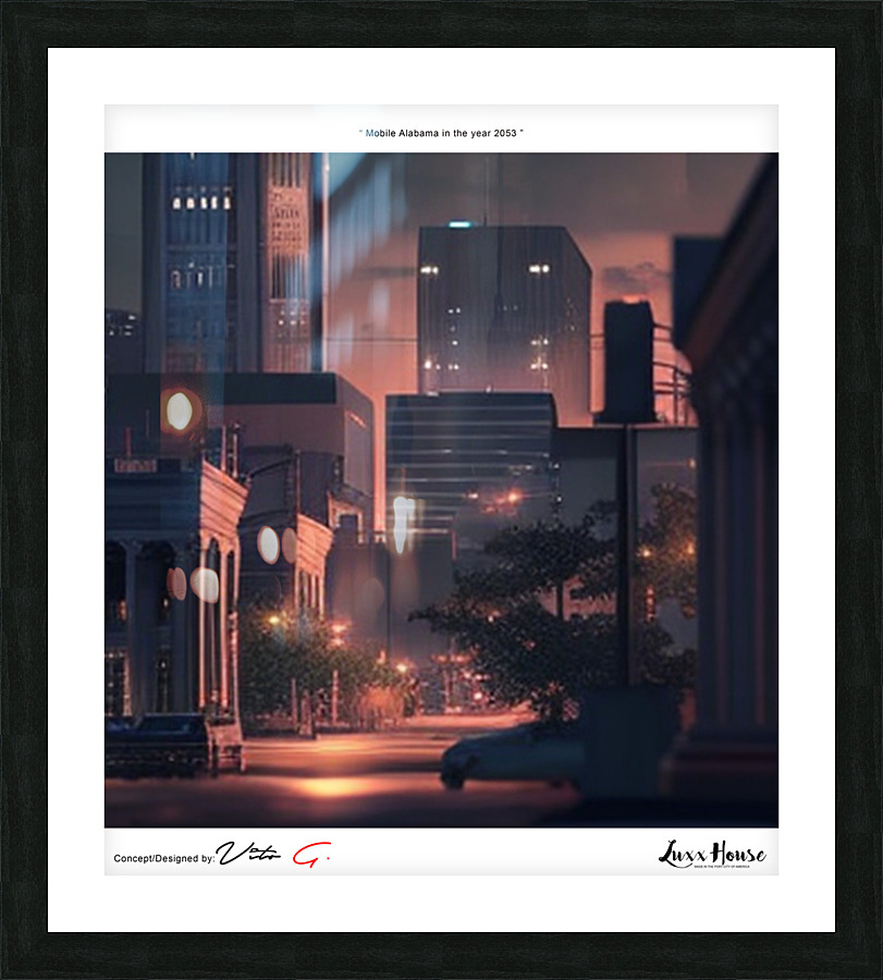Mobile Alabama in the Year 2053 A15 Picture Frame print