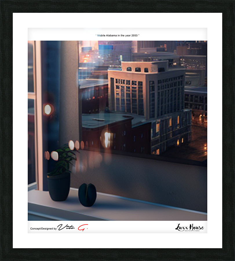 Mobile Alabama in the Year 2053 A10 Picture Frame print