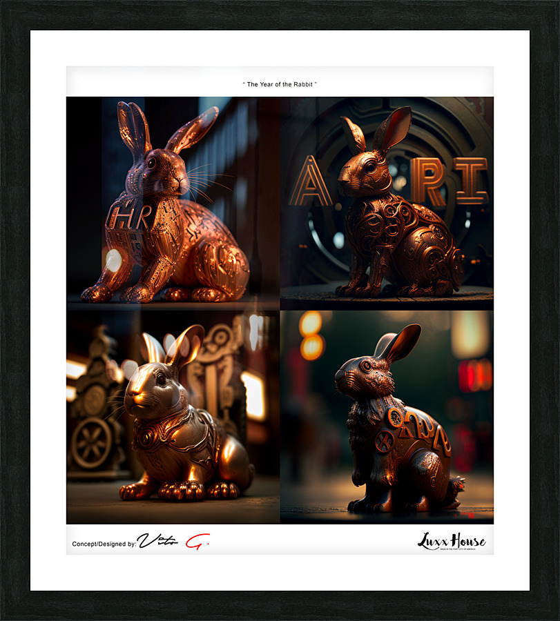Year of the Rabbit C1 Picture Frame print