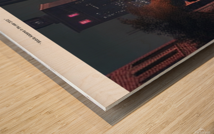 Mobile Alabama in the Year 2053 A14 Wood print