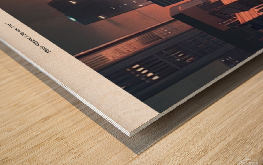 Mobile Alabama in the Year 2053 A15 Wood print