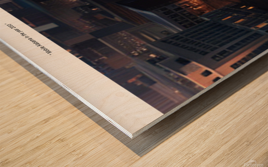 Mobile Alabama in the Year 2053 A11 Wood print