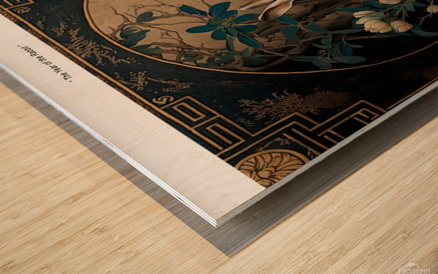 Year of the Rabbit A5 Wood print