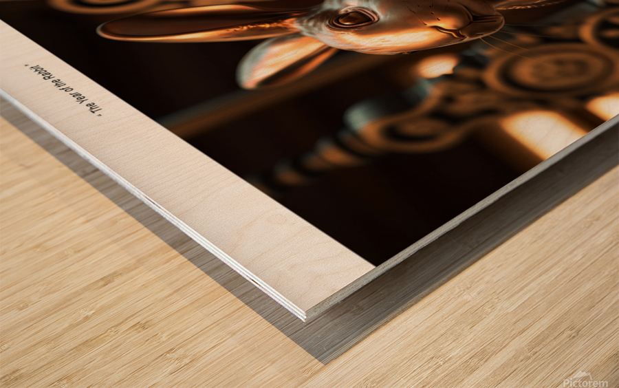 Year of the Rabbit C3 Wood print