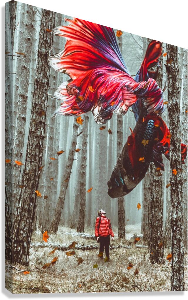forest giant betta fish Canvas Print